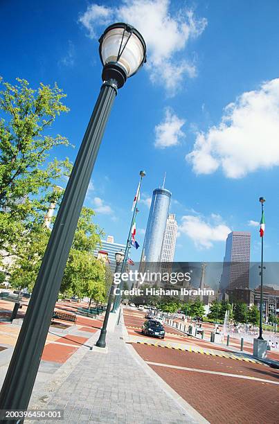 usa, georgia, atlanta, centennial olympic park and cityscape - centenial olympic park stock pictures, royalty-free photos & images