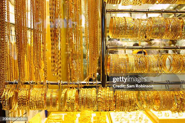 Gold Jewelry On Display In Shop High-Res Stock Photo Getty Images