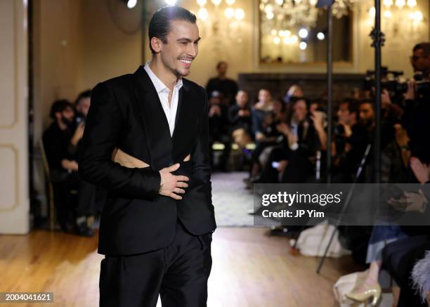 Christian Cowan walks the runway at the Christian Cowan fashion show during New York Fashion Week: The Shows on February 11, 2024 in New York City.