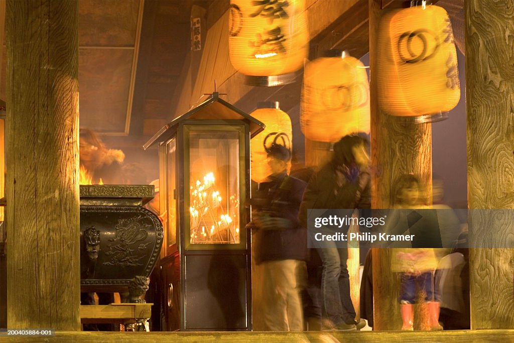 Japan, Okayama Prefecture, Saidaiji, people at Hadaka Matsuri Festival