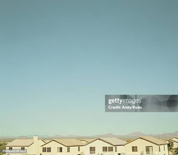 tract housing development, mountain range in background - phoenix arizona neighborhood stock pictures, royalty-free photos & images