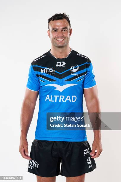 Tom Franklin poses during a Western Force 2024 Super Rugby Headshots Session on December 20, 2023 in Perth, Australia.