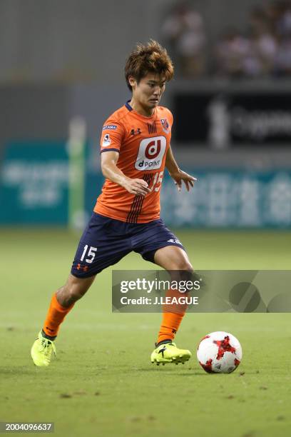 Keisuke Oyama of Omiya Ardija in action during the J.League J1 match between Sagan Tosu and Omiya Ardija at Best Amenity Stadium on August 19, 2017...