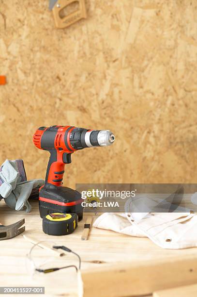 power tool on table - workbench stock pictures, royalty-free photos & images