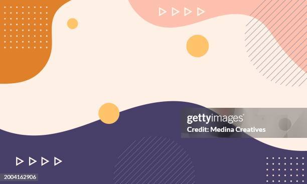 abstract shape colorful background with elements vector. - email newsletter design stock illustrations