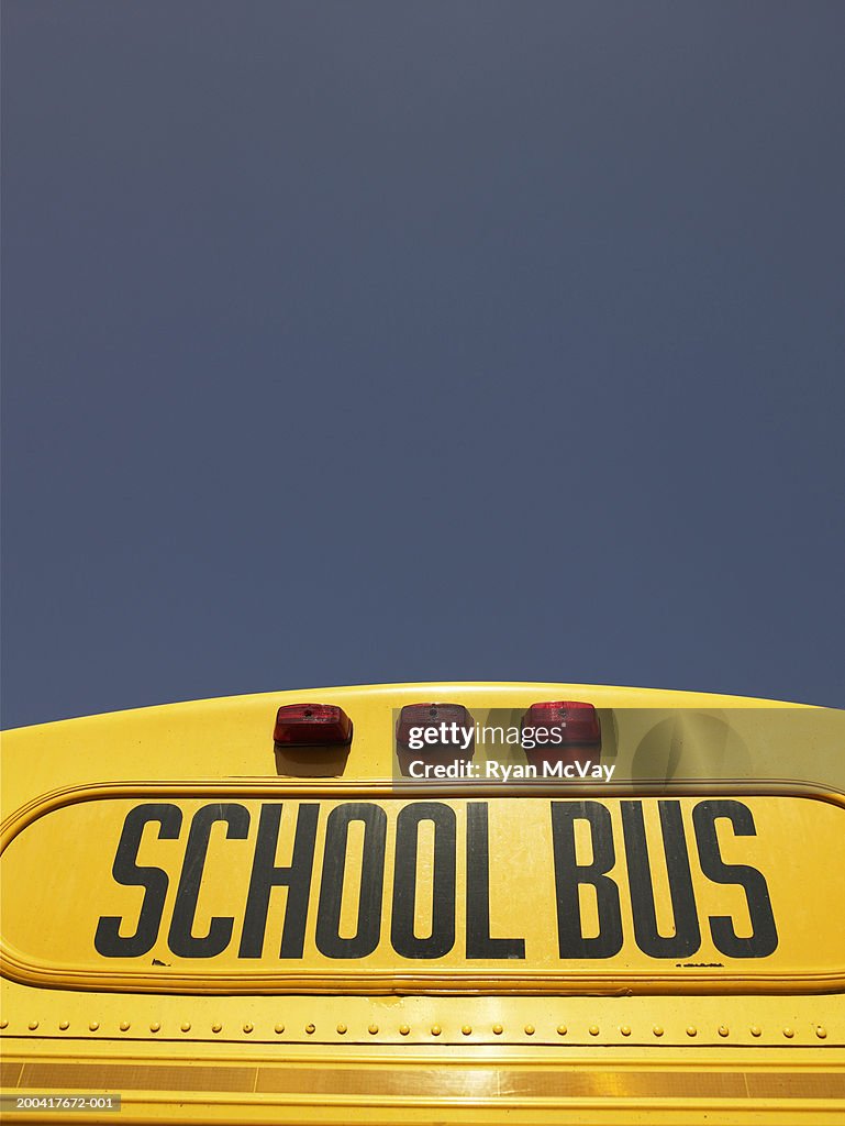 School bus, rear view