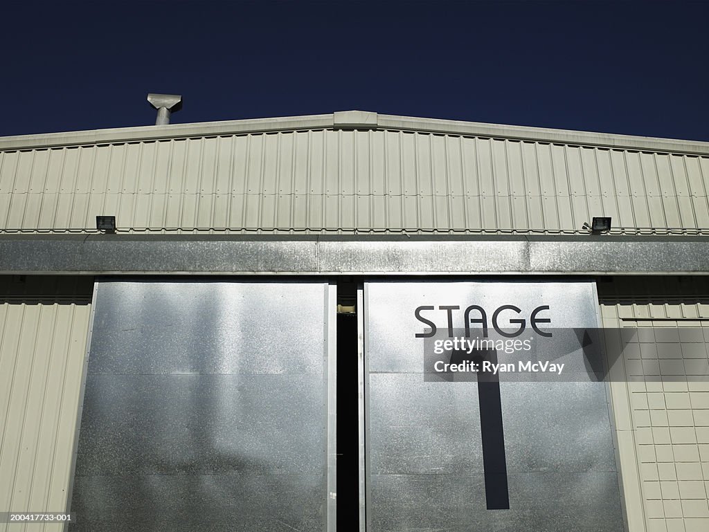 Stage door, low angle view