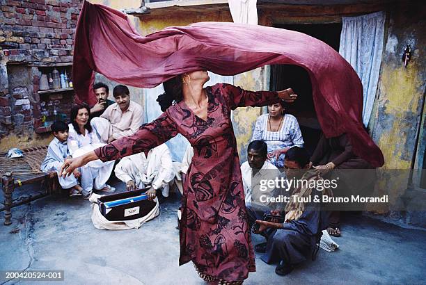 Pakistan, Lahore, people watching hijra dancing