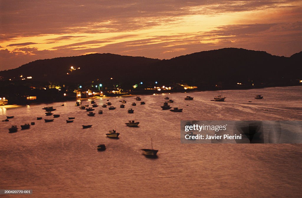 Brazil, Rio de Janeiro State, Buzios, Praia dos Ossos at dusk