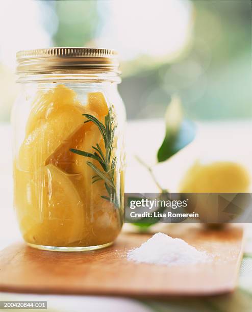 lemon preserves in jar - preserved stock pictures, royalty-free photos & images