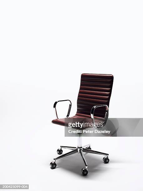 leather swivel chair - office chair stock pictures, royalty-free photos & images