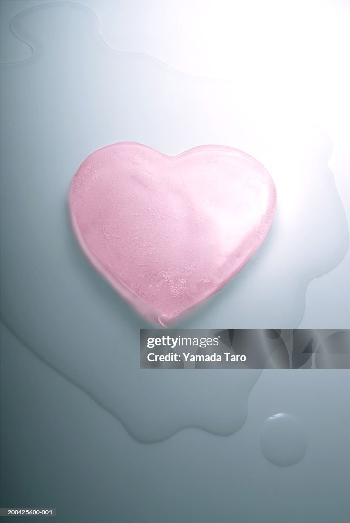 Pink ice heart