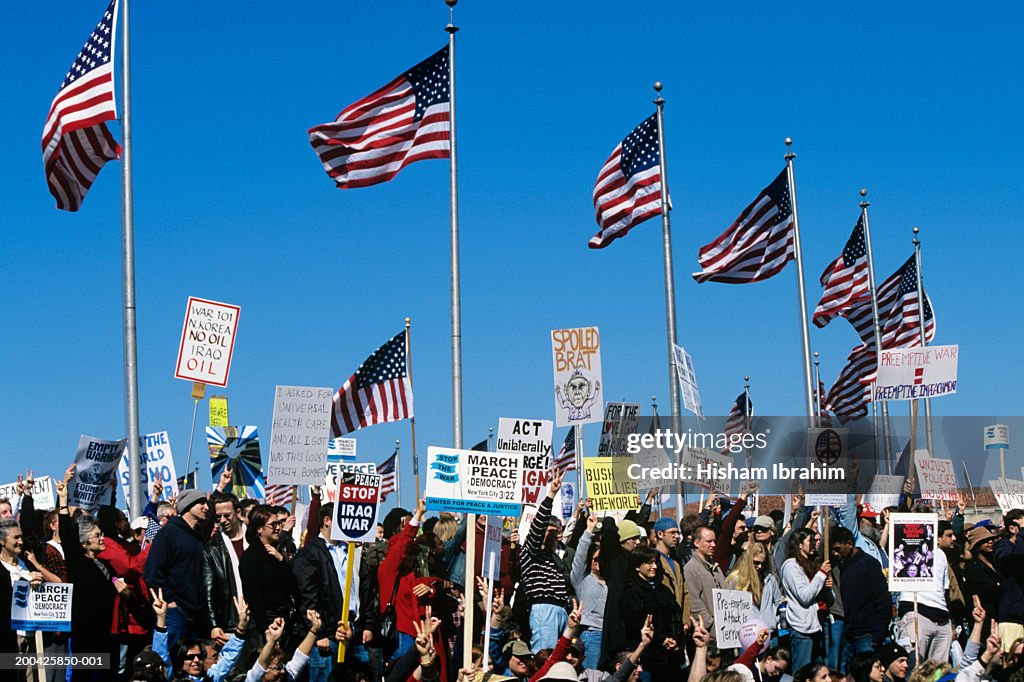 USA, Washington DC, National Mall, anti-war protestors
