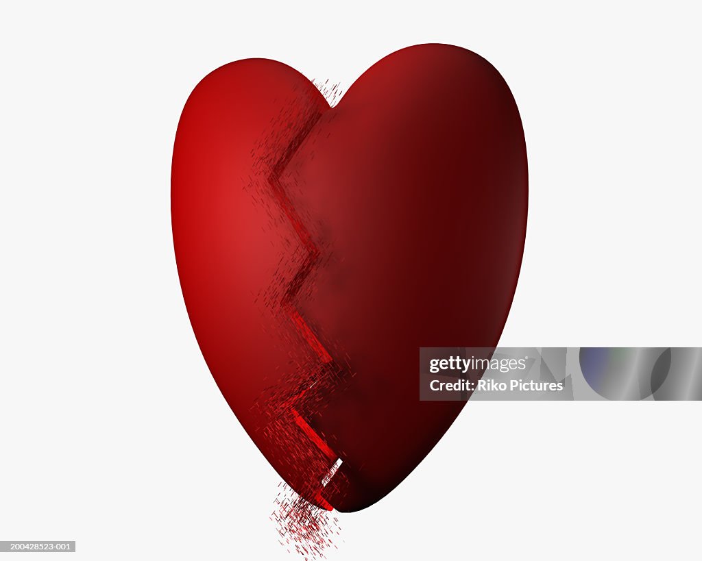 Heart Ripped Inhalf Heart Breaking In Half High-Res Vector Graphic - Getty Images