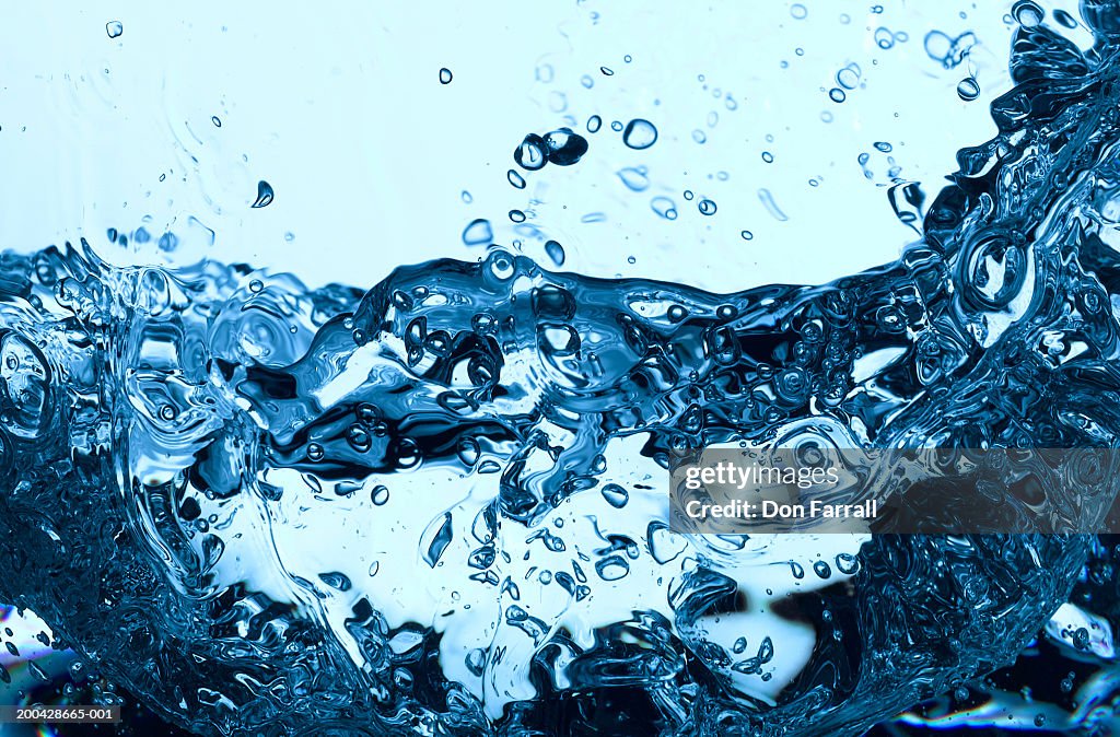 Sloshing water, close-up