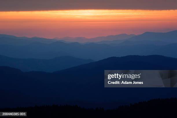 usa, tennessee, appalachian mountains at sunrise - tennessee hills stock pictures, royalty-free photos & images