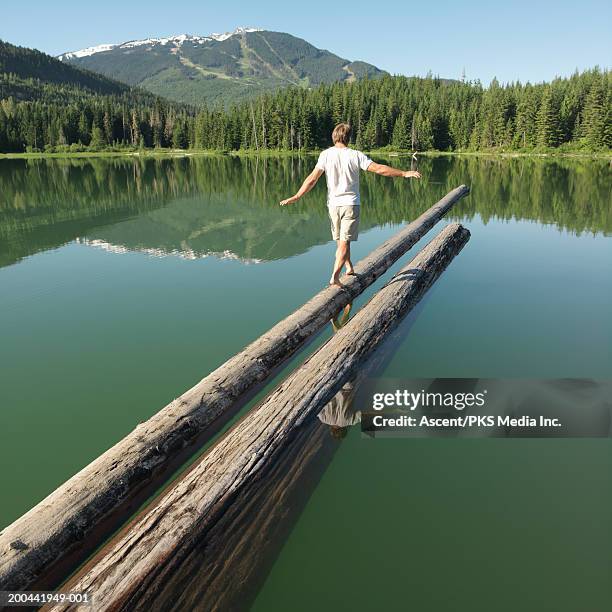 Walking Across Log Photos and Premium High Res Pictures - Getty Images