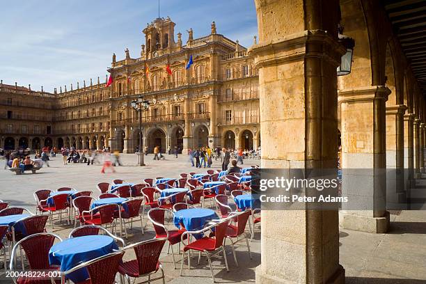 spain, salamanca, plaza mayor - plaza mayor madrid stock pictures, royalty-free photos & images