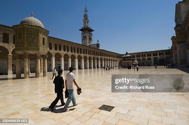 syria, damascus, umayyad mosque - umayyad mosque stock pictures, royalty-free photos & images