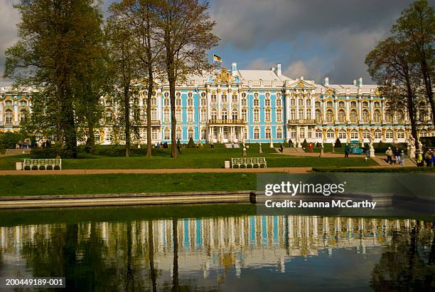 russia, tsarskoye selo, catherine palace exterior - catherine palace stock pictures, royalty-free photos & images