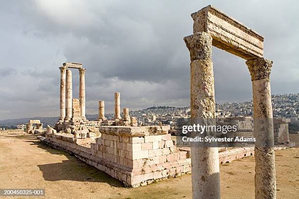 middle east, jordan, amman, temple of hercules - amman stock pictures, royalty-free photos & images