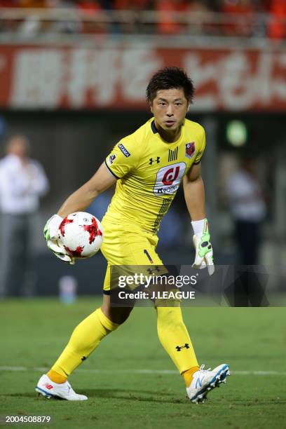 Nobuhiro Kato of Omiya Ardija in action during the J.League J1 match between Omiya Ardija and Sanfrecce Hiroshima at NACK5 Stadium Omiya on August...