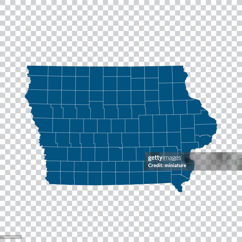 Map Highlighting Iowa Iowa Map High-Res Vector Graphic - Getty Images