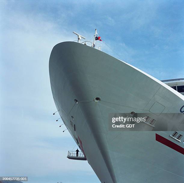 bow of cruise ship - luxury cruise ship stock pictures, royalty-free photos & images