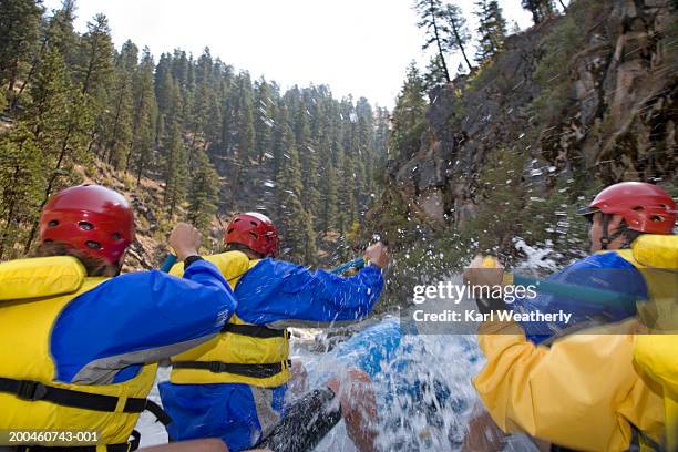 people white water river rafting - white water rafting stock pictures, royalty-free photos & images