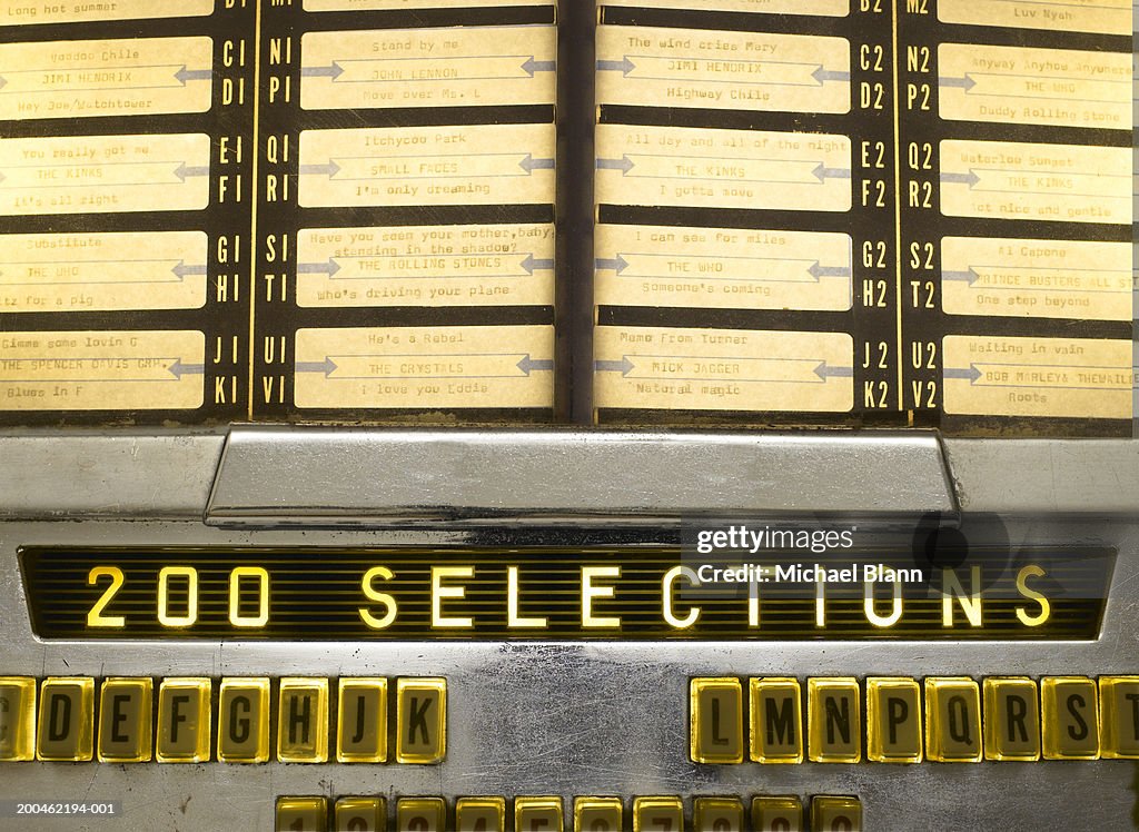 Jukebox, close-up