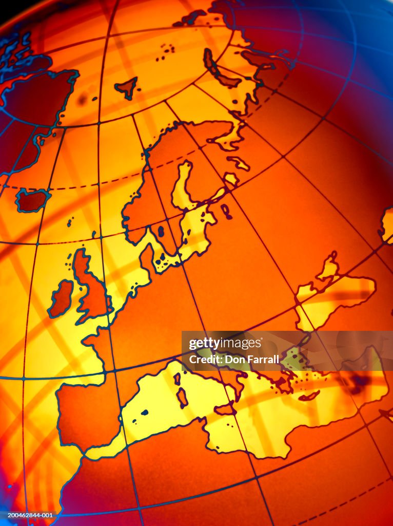 Globe with Europe prominent (Digital Enhancement)