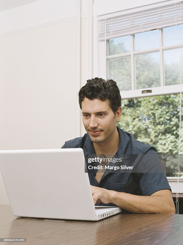 Man using laptop