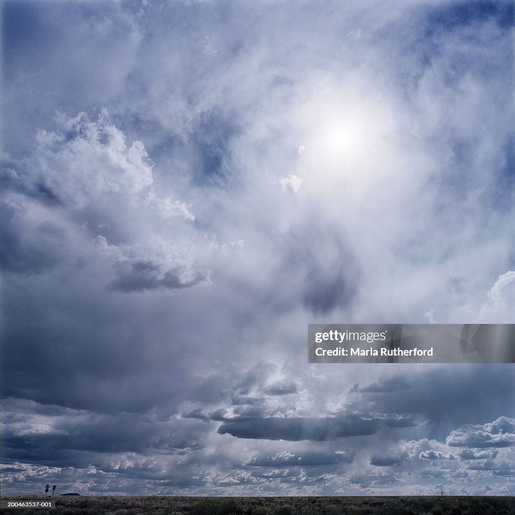 Clouds over field