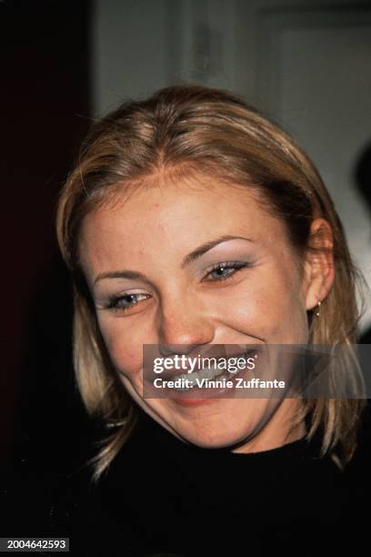 American actress Cameron Diaz attends the Westwood premiere of 'The Last Supper', held at the Mann Festival Theatre in the Westwood neighbourhood of...