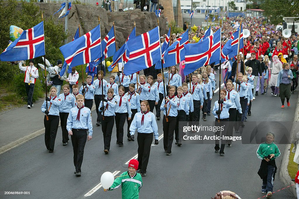 Iceland, Kopavogur, National Independence Day Parade
