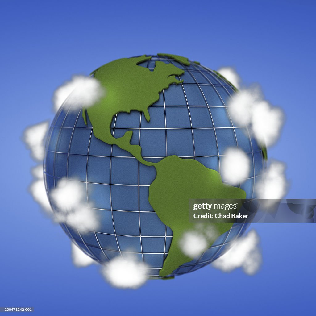 Globe with North America and South America prominent (Digital)