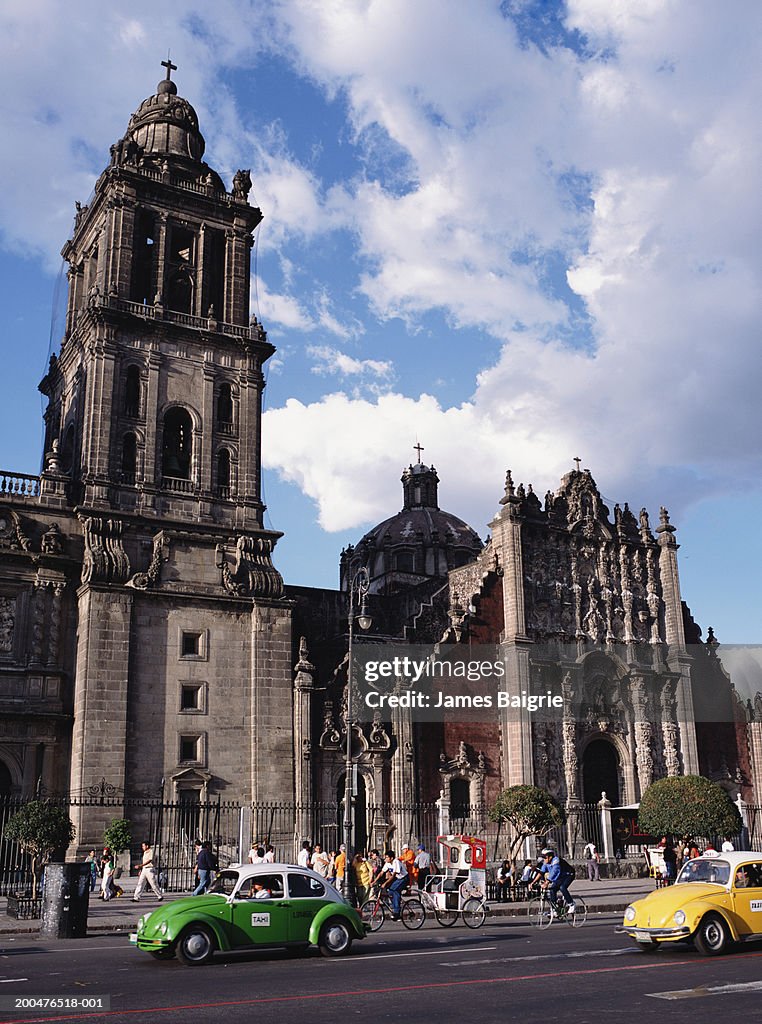 Mexico, Mexico City, D.F., Zocalo, Metropolitan Cathedral exterior
