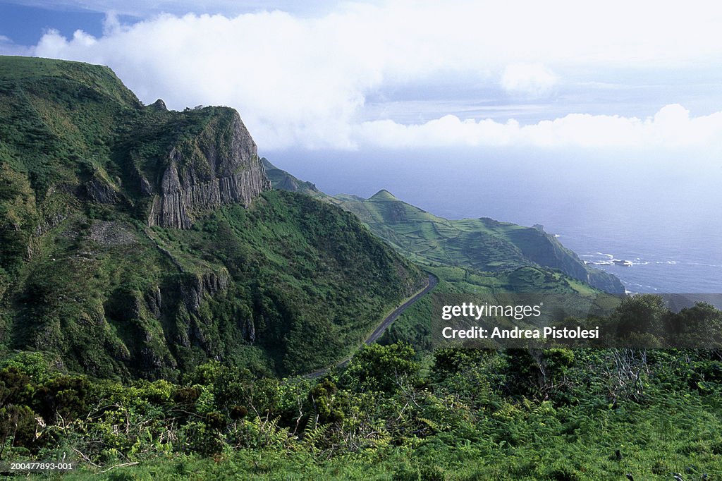 Portugal, Azores, Flores Island, border rocks