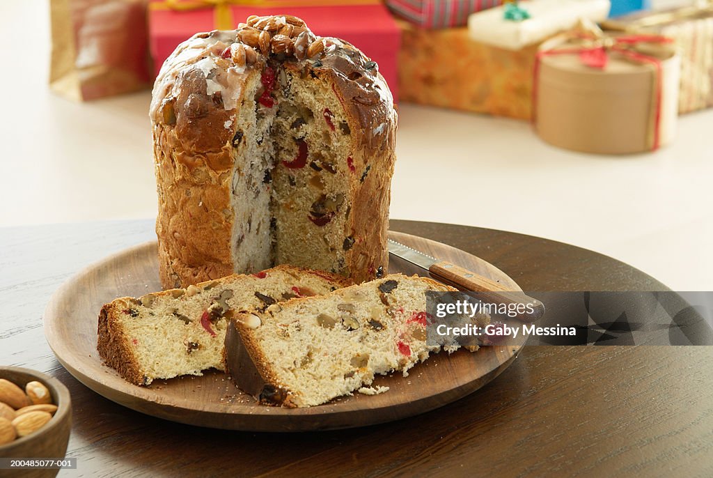 Traditional Christmas cake (panettone)