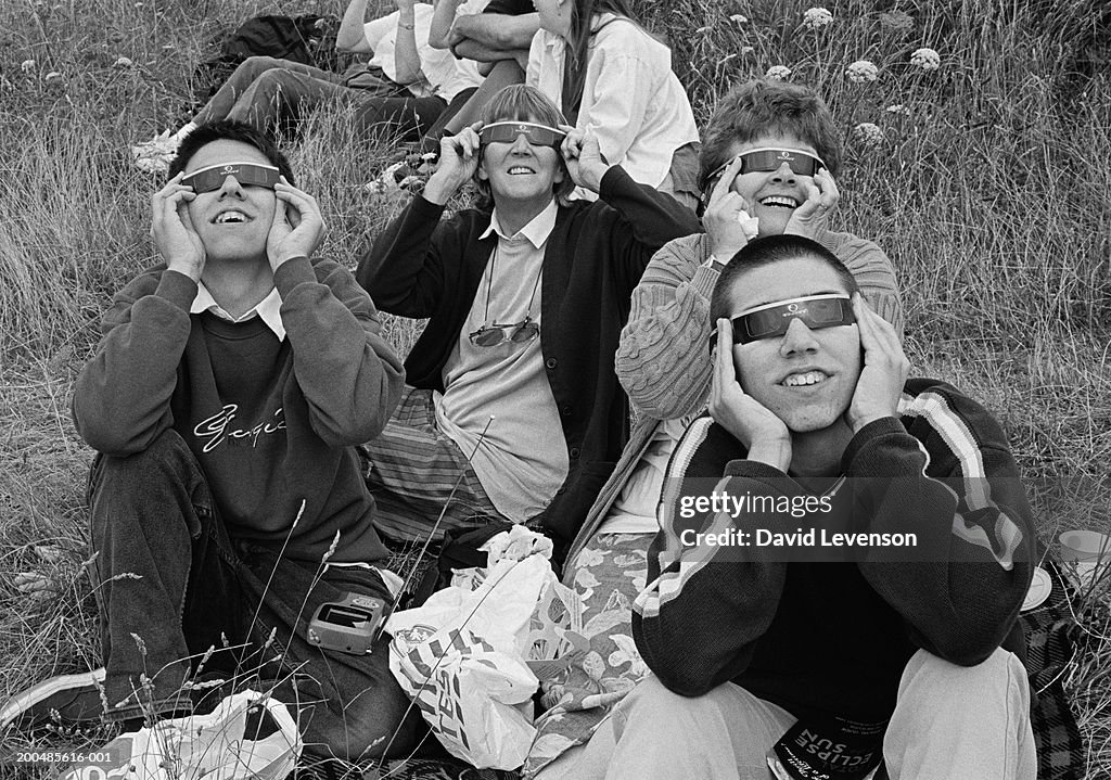 People watching The Total Solar Eclipse of August 11, 1999