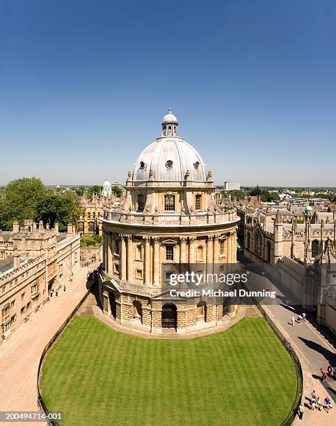 england, oxford, radcliffe camera, elevated view - oxford england stock pictures, royalty-free photos & images