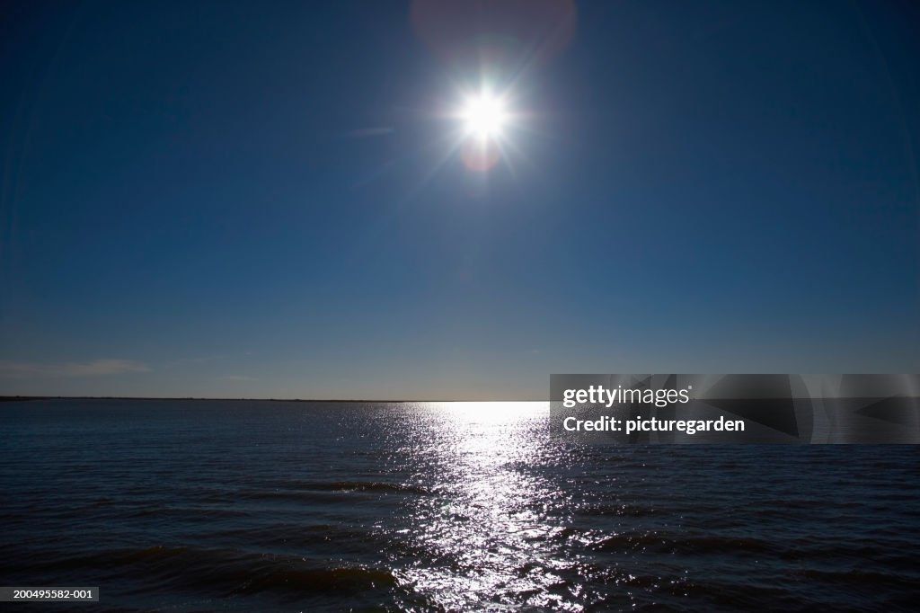 Sun over lagoon