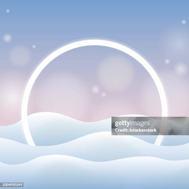 3d winter background minimal podium scene with the geometric platform. - plain studio background stock illustrations