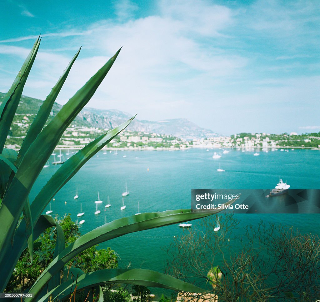 France, Cote d'Azur, Villefranche-sur-Mer, boats in bay