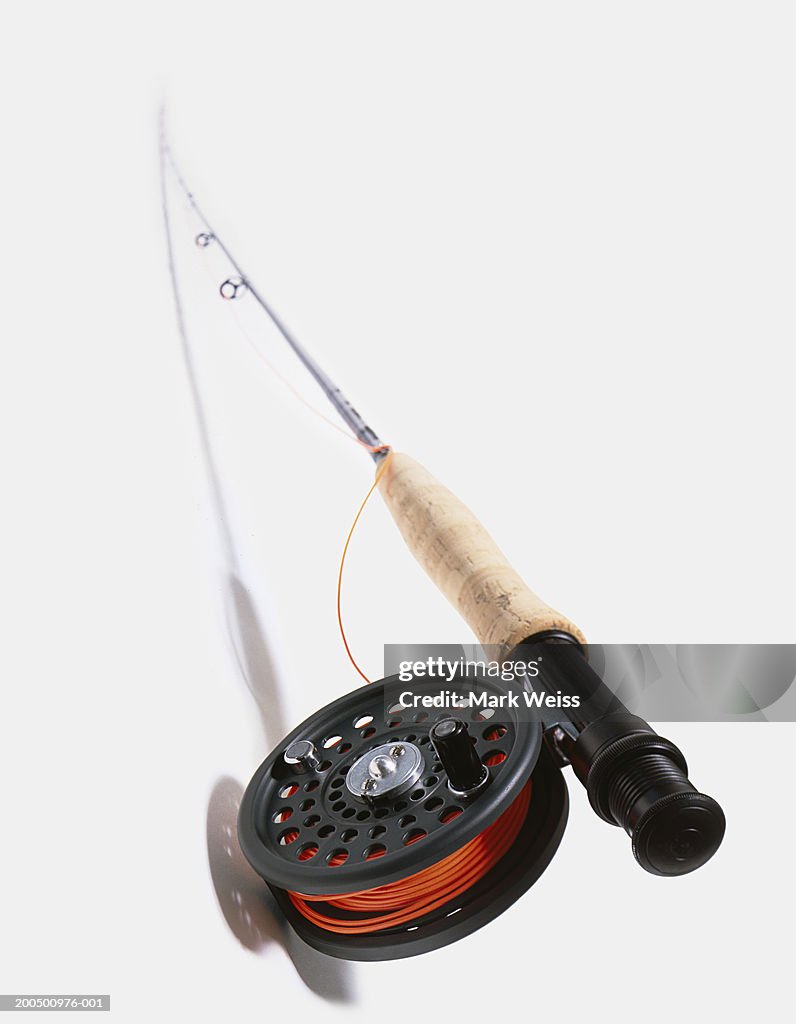 Fishing Rod And Reel With Red Line High-Res Stock Photo - Getty Images