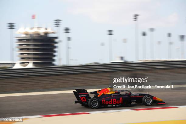 Oliver Goethe of Germany and Campos Racing drives on track during day two of Formula 3 Testing at Bahrain International Circuit on February 12, 2024...