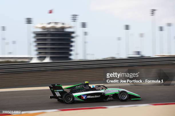 Max Esterson of United States and Jenzer Motorsport drives on track during day two of Formula 3 Testing at Bahrain International Circuit on February...