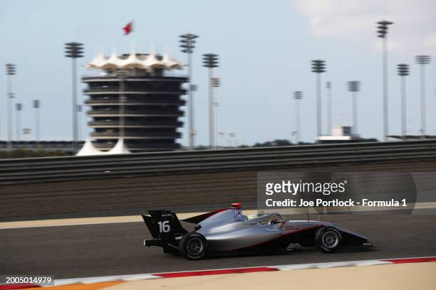 Cian Shields of Great Britain and Hitech Pulse-Eight drives on track during day two of Formula 3 Testing at Bahrain International Circuit on February...
