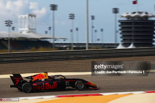 Tim Tramnitz of Germany and MP Motorsport drives on track during day two of Formula 3 Testing at Bahrain International Circuit on February 12, 2024...