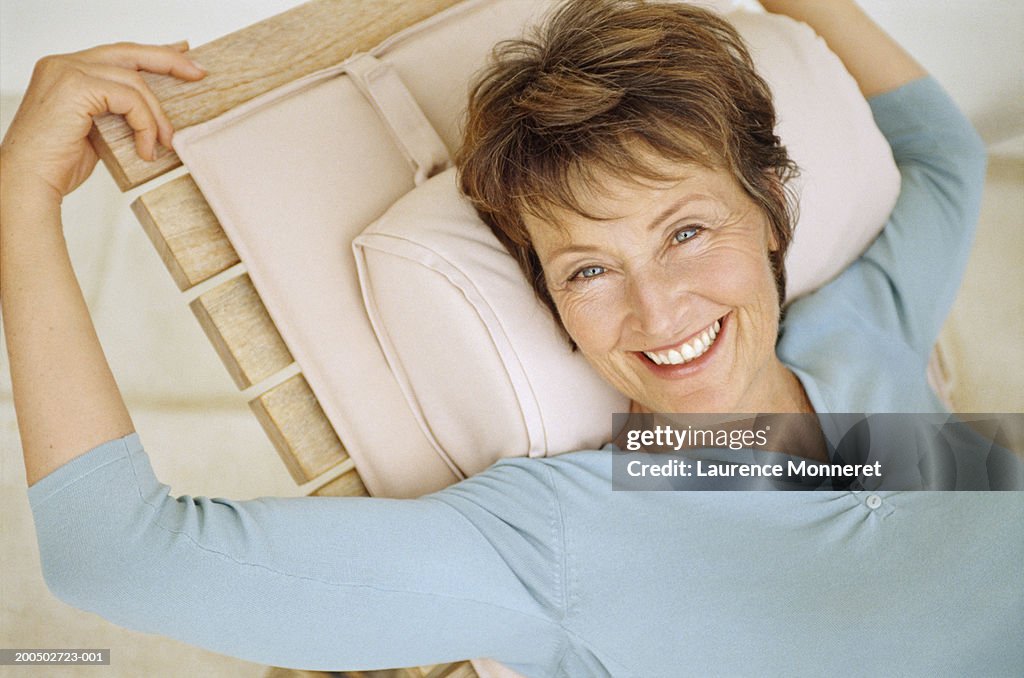 Mature woman, smiling, portrait